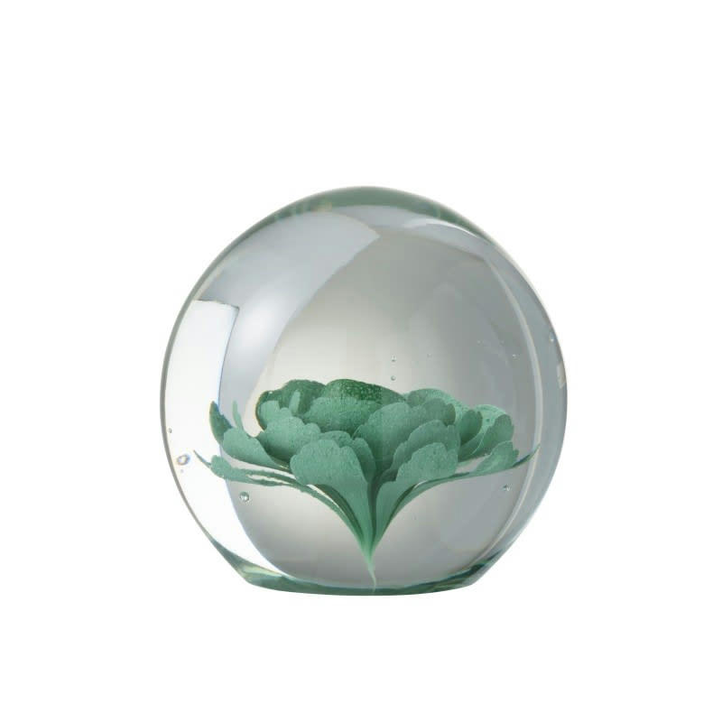 - Presse-papiers en verre vert menthe 12x12x12 cm