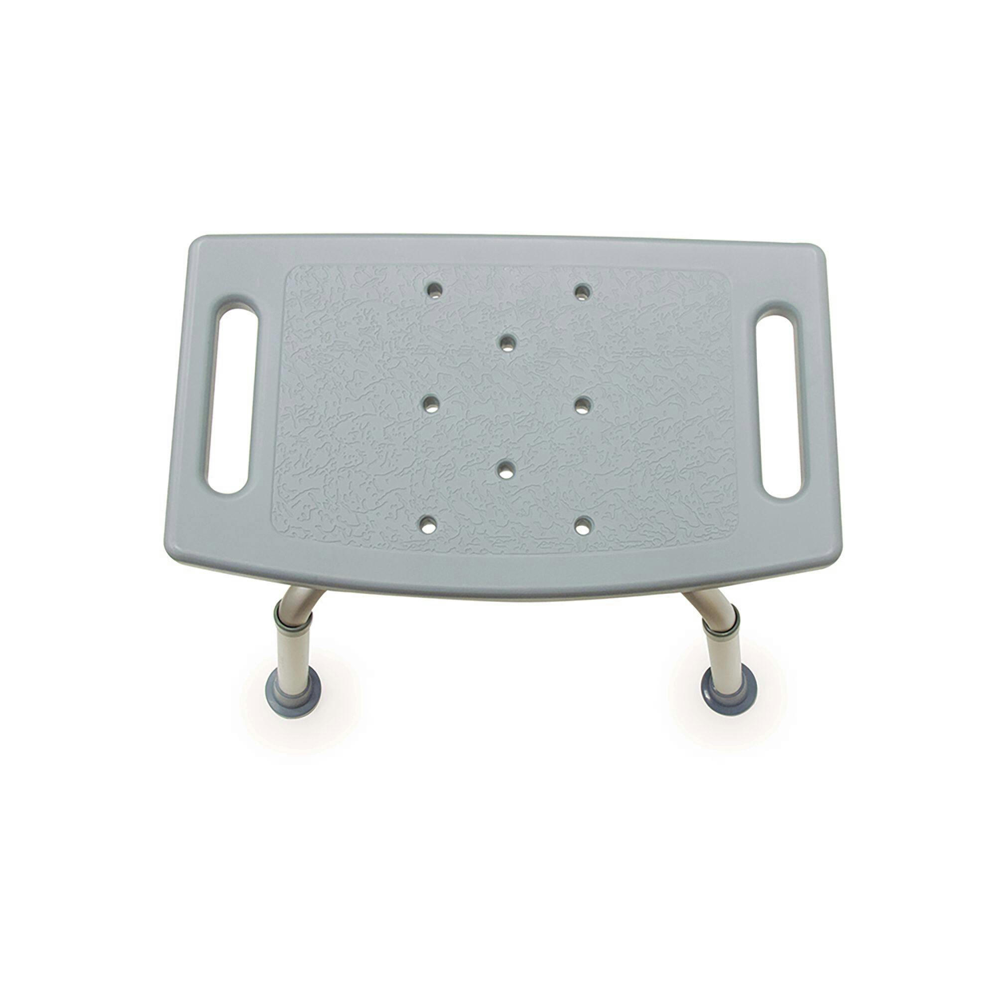 Bios Living Height Adjustable Bathtub & Shower Safety Bench Seat with Built-in Handles, Grey, 14 to 20-in Height