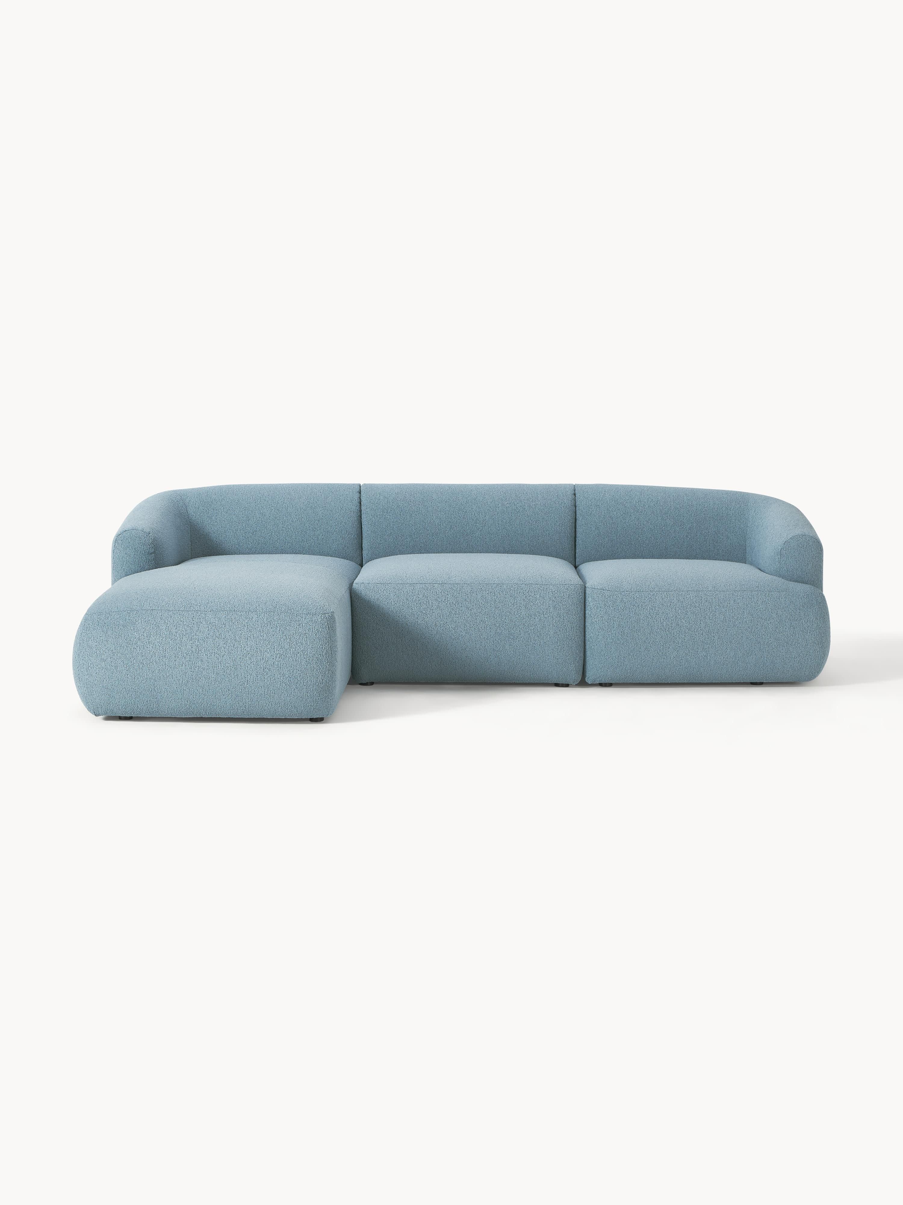 Modulares Bouclé-Ecksofa Sofia (3-Sitzer)