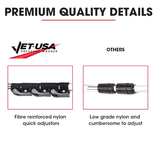 NNEMB 4000PSI 5.5M Long Telescopic Universal Pressure Washer Cleaner Pole Wand Extension Lance