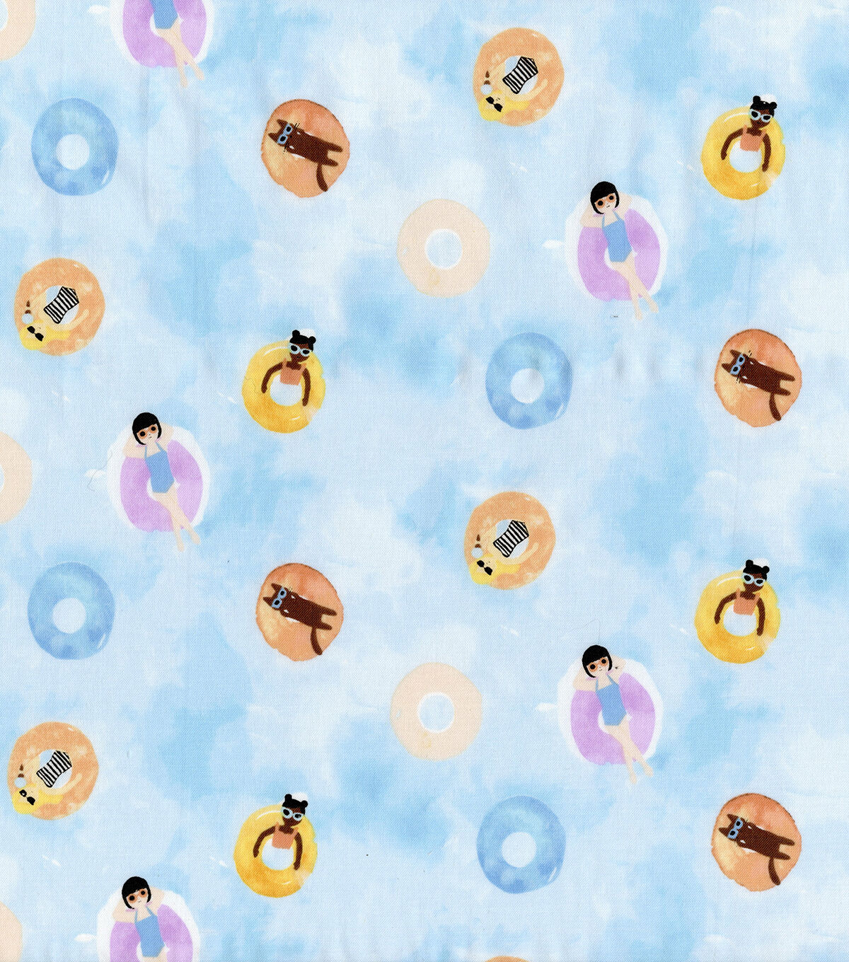 Hi Fashion Summer Lovin Pool Girls Premium Cotton Fabric