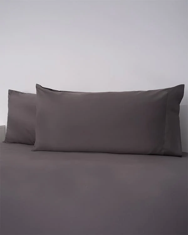 Luxe Sateen Pillowcase Set Steel Grey