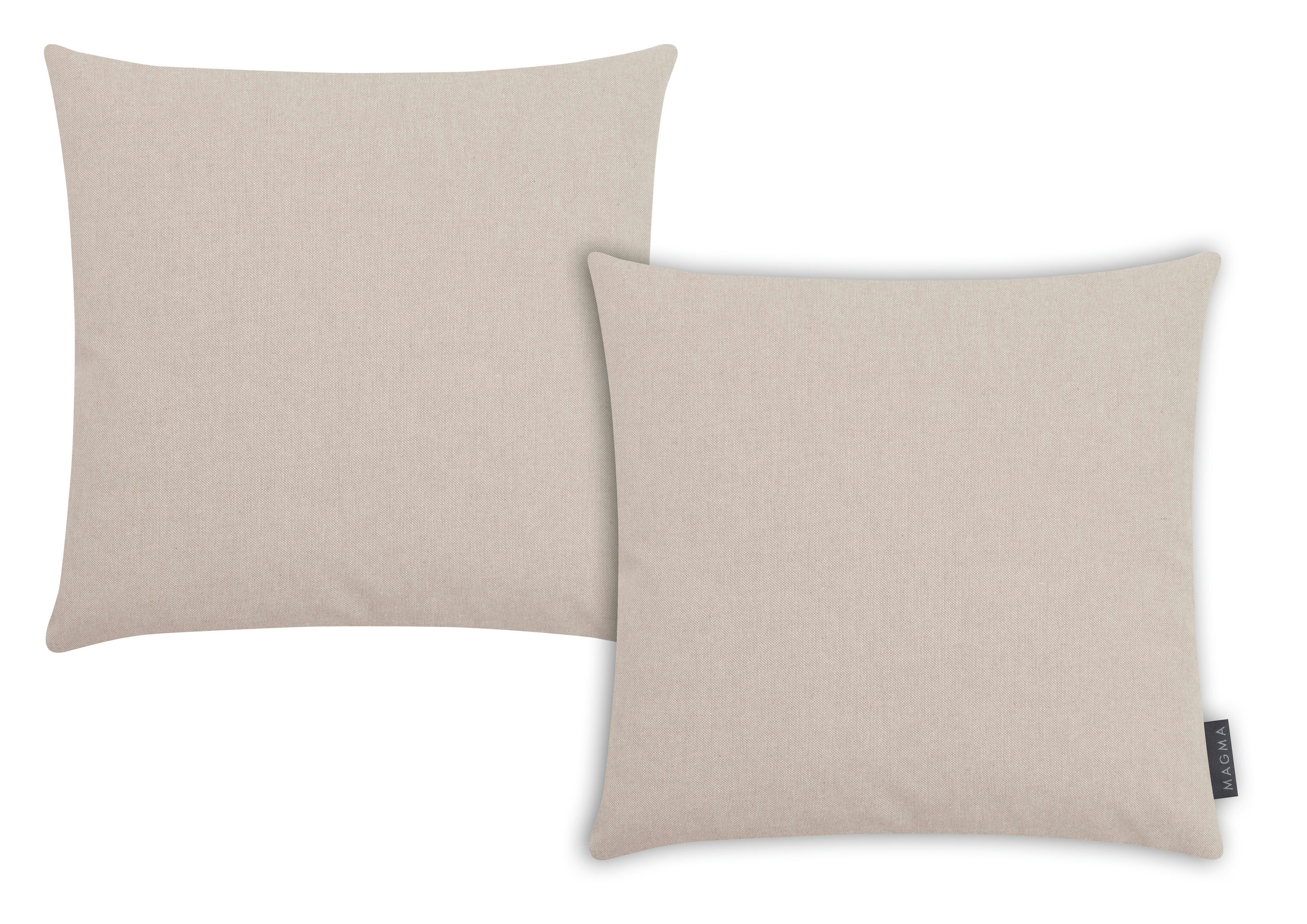 ELLY - Housses de coussin uni sable-Lot de 2-40x40