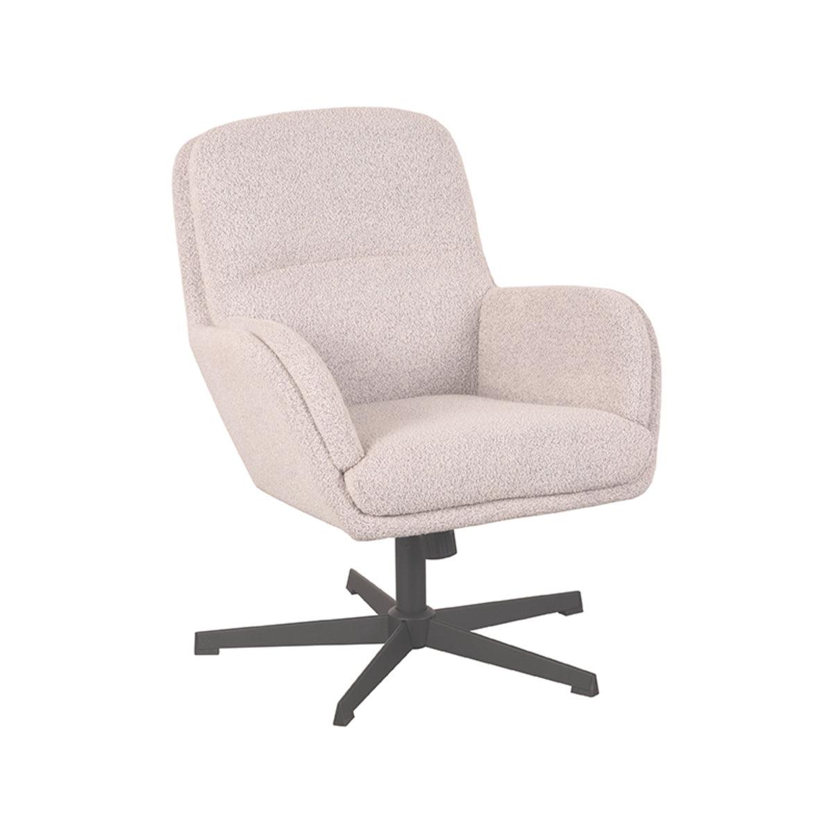 LABEL51 Fauteuil Moss - Naturel Bouclé - Draaibaar - 70x77x90cm