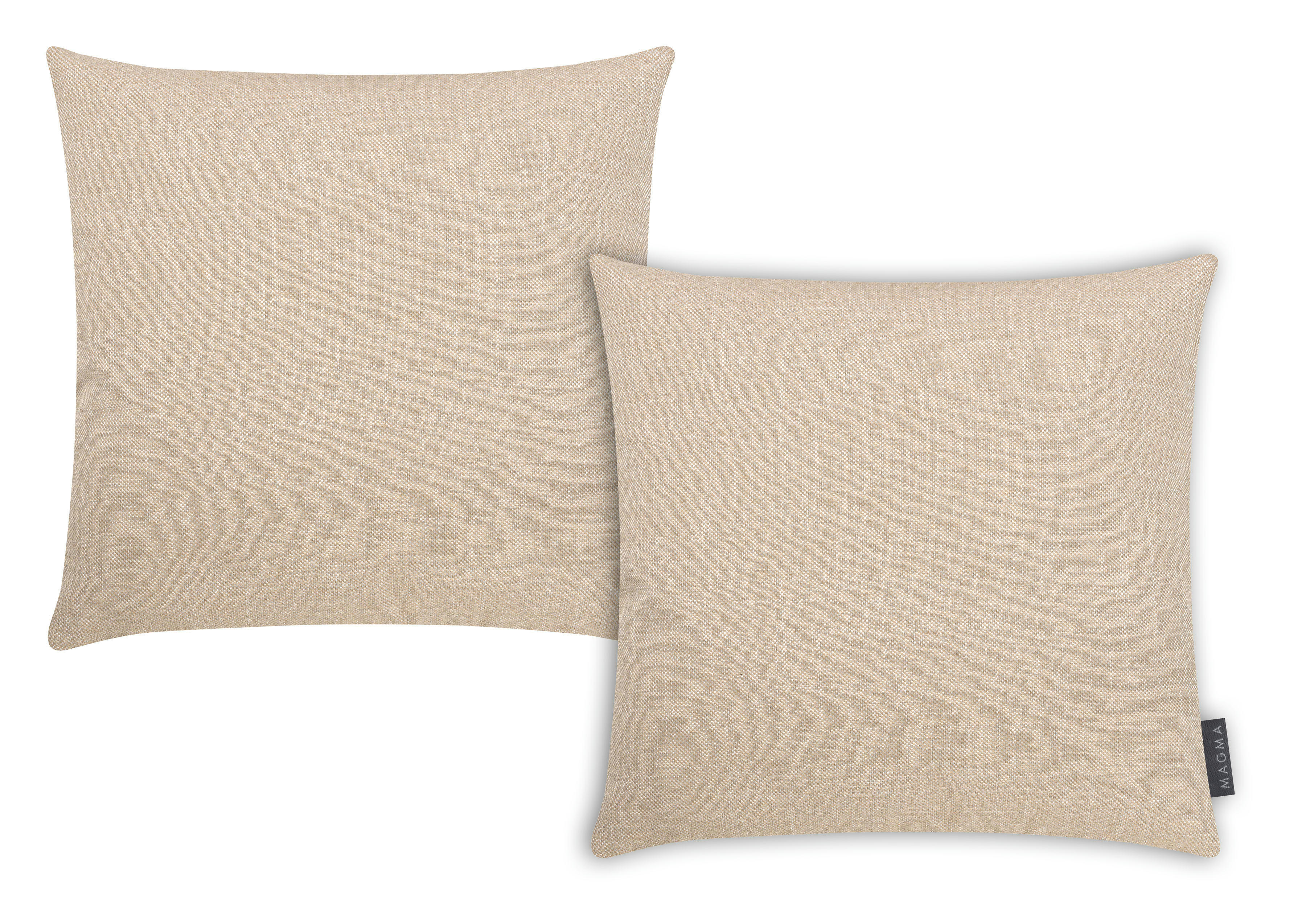 RIVA - Housses de coussin jacquard chiné naturel -Lot de 2-40x40