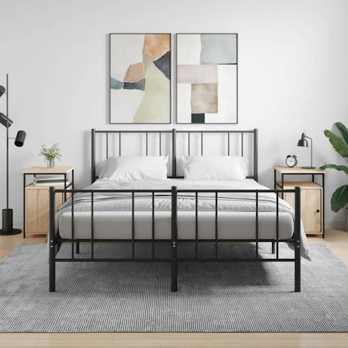 NNEVL Bedside Cabinets 2 pcs Sonoma Oak 40x42x60 cm Engineered Wood