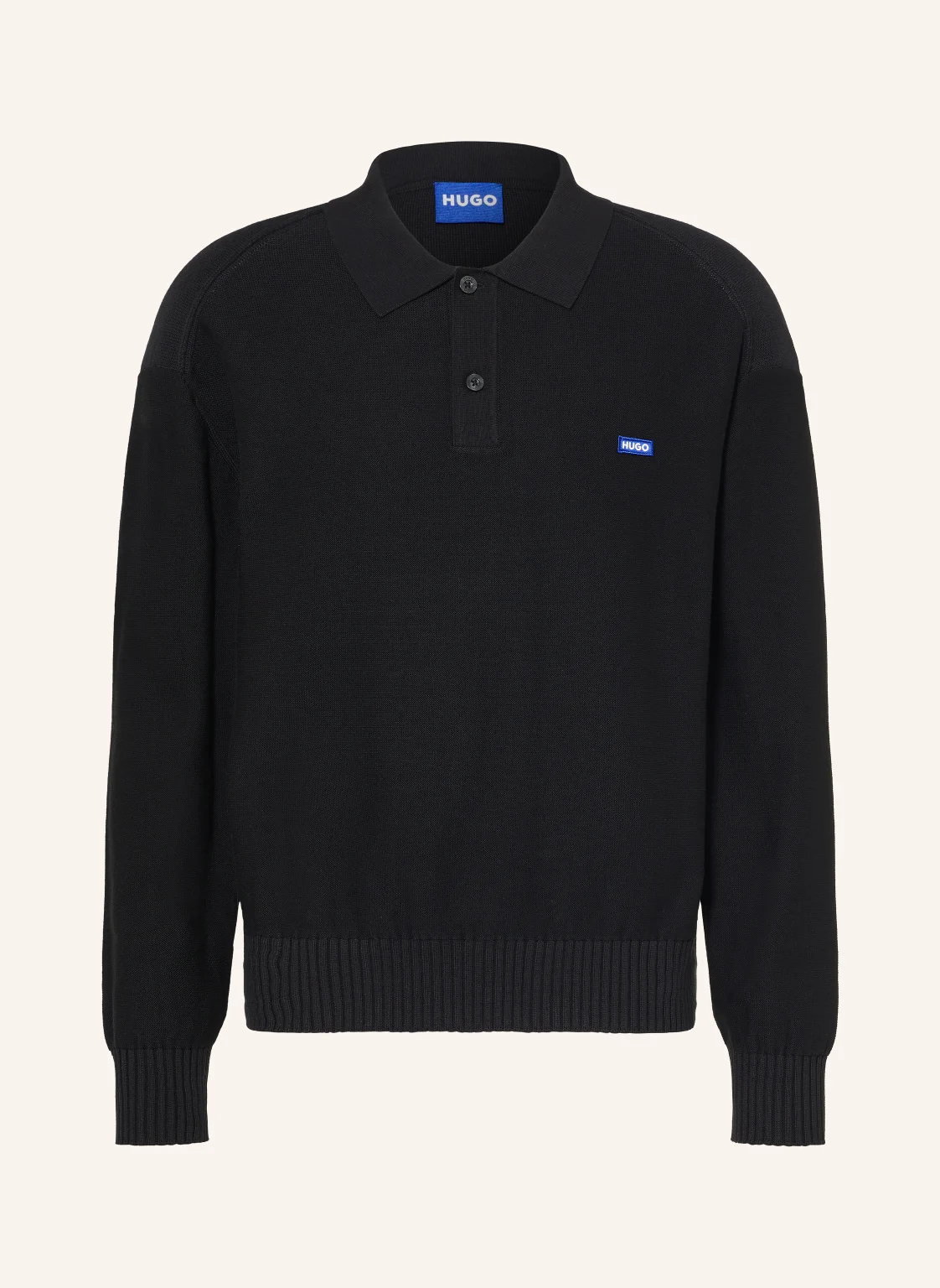 HUGO Strick-Poloshirt SAN PETTY Oversized Fit