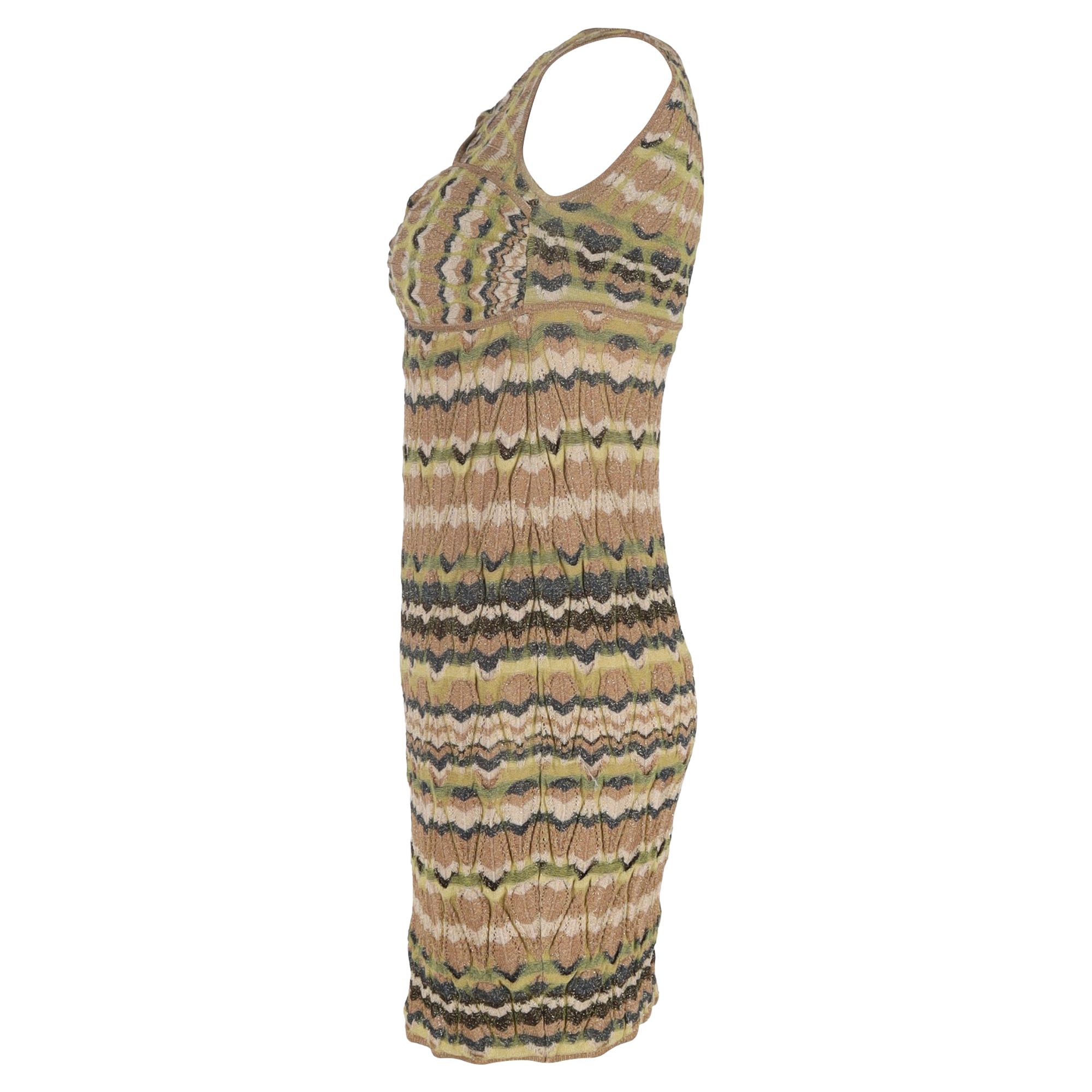 M Missoni Preloved Cutout Mini Dress in Multicolor Viscose