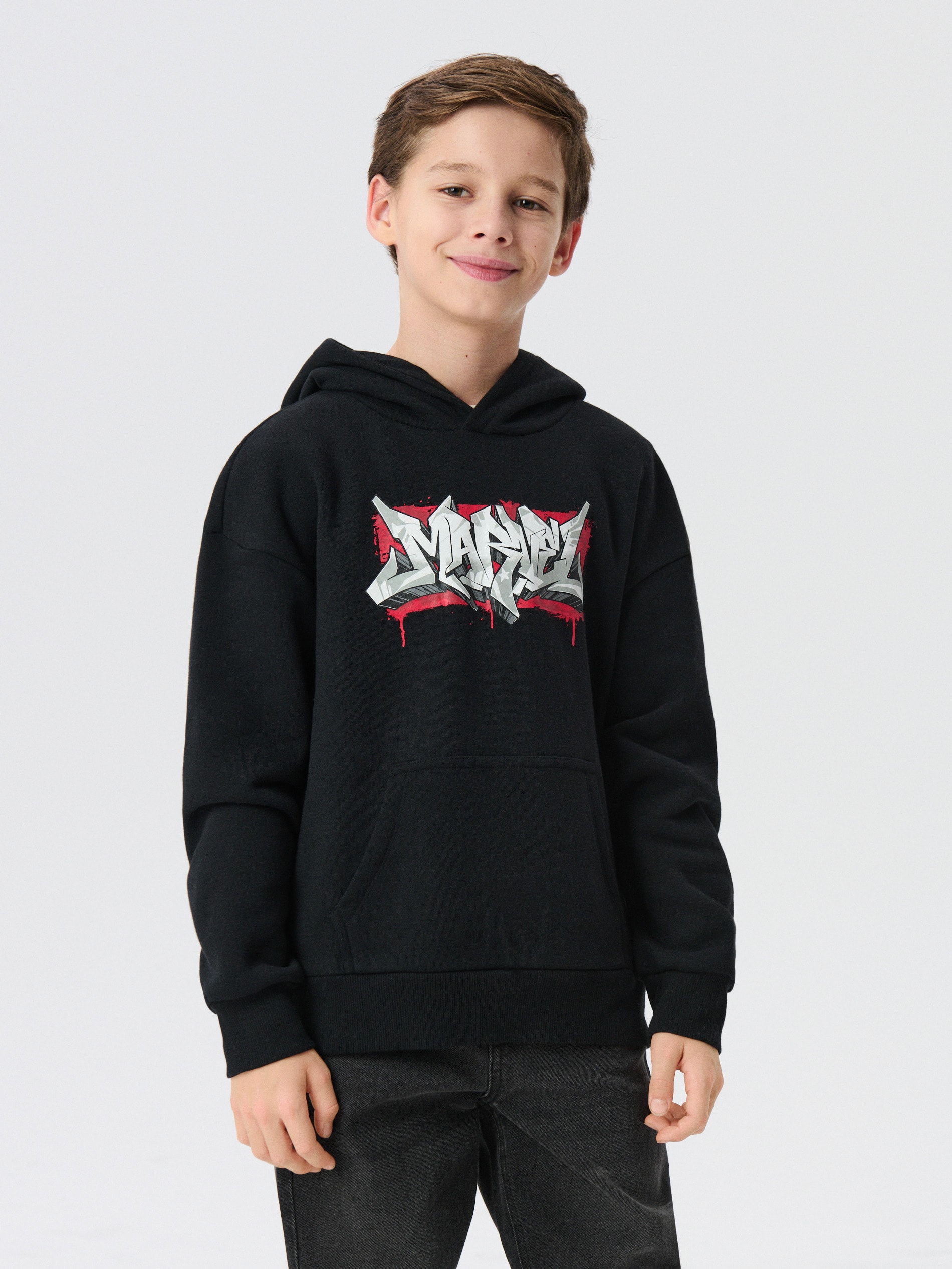 Bluza hoodie z napisem Marvel