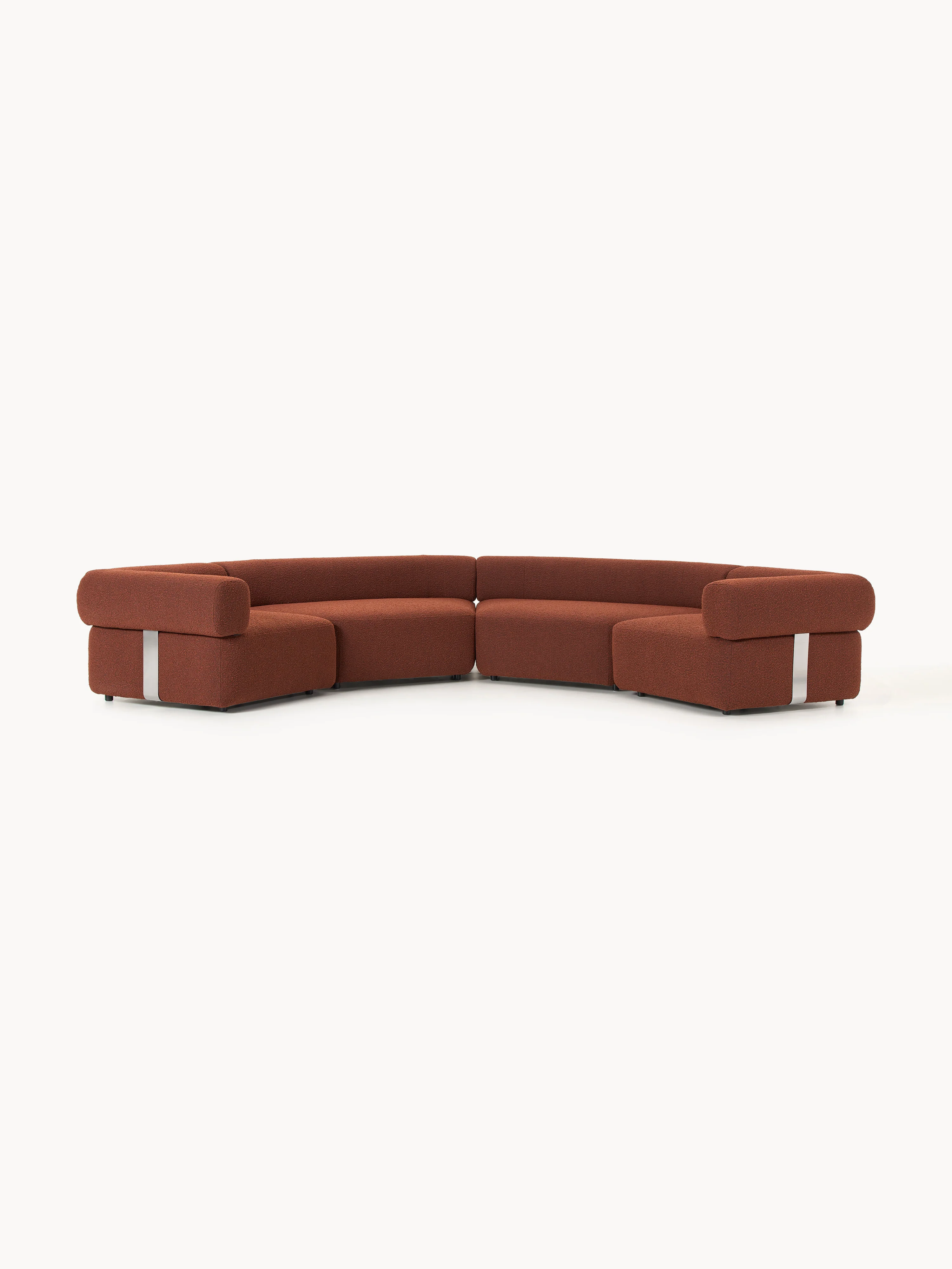 Großes modulares Bouclé-Sofa Anton
