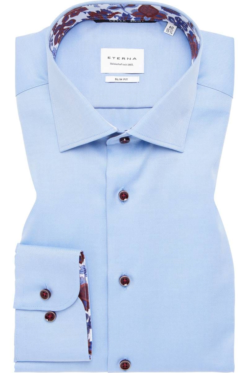 ETERNA Cover Shirt Slim Fit Hemd blau, Einfarbig