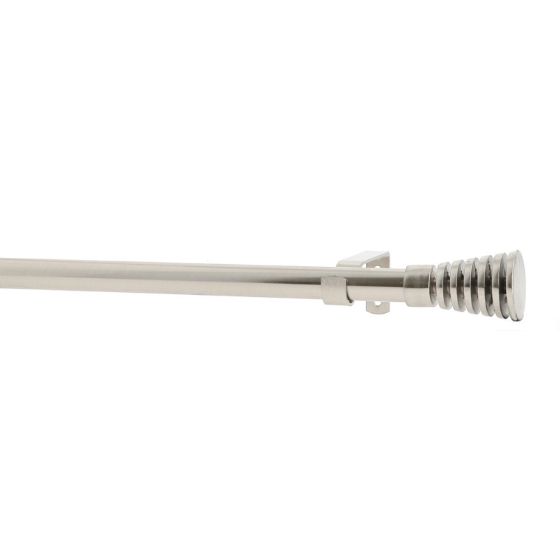 Kit tringlerie en métal Ø 19 - 16 mm extensible avec embout nickel mat 1,2 à 2,1 m MOBOIS