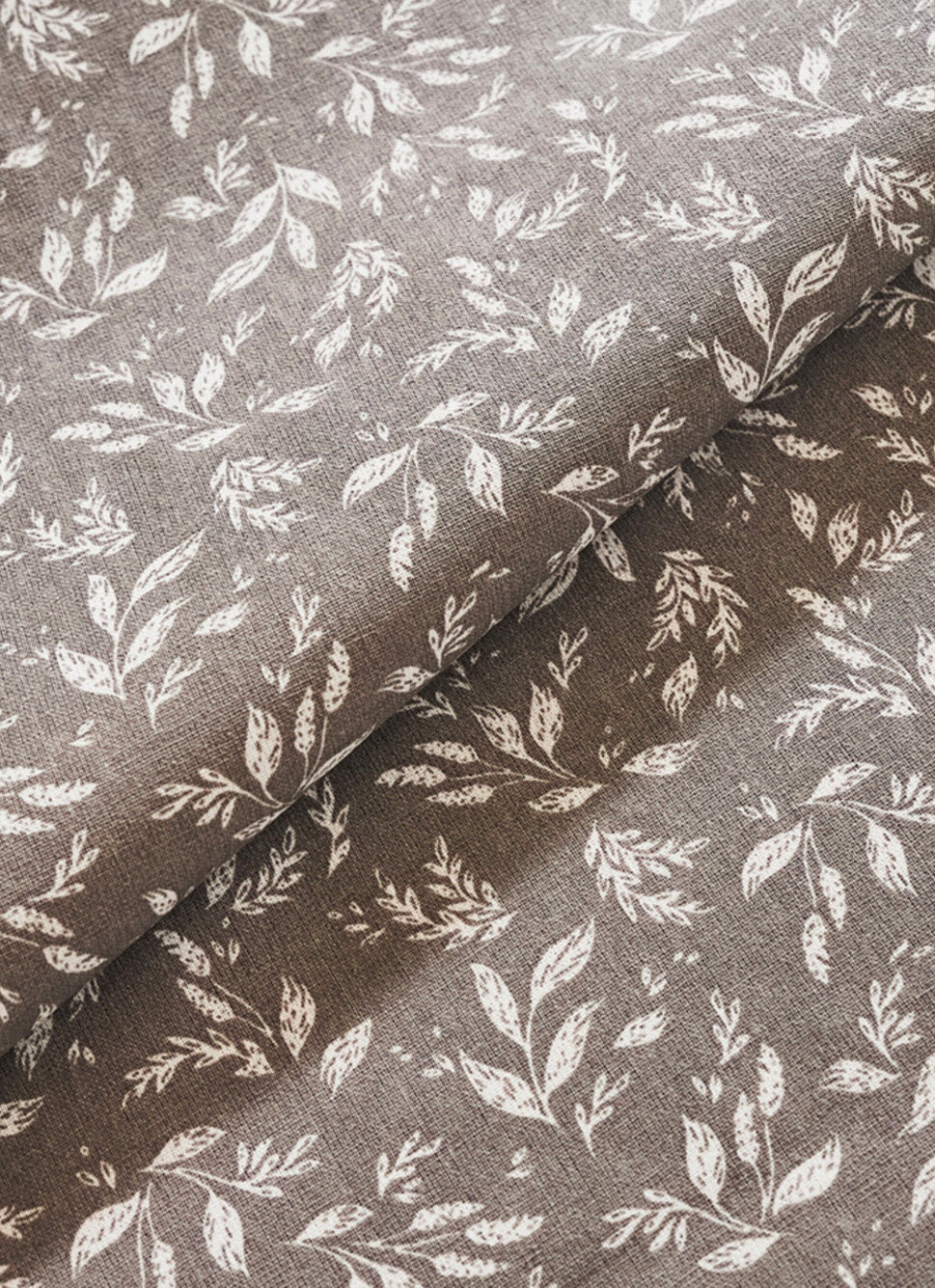 NAPPE ENDUITE à MOTIF VÉGÉTAL GRIS