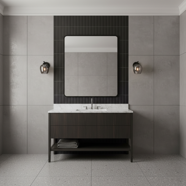 Kinkiet ścienny łazienkowy czarny loft EDYLIT 1xE27 RUFI GREY 15-34