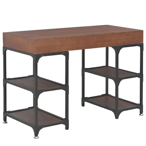 NNEVL Desk with 3 Drawers 110x50x78 cm Solid Fir Wood