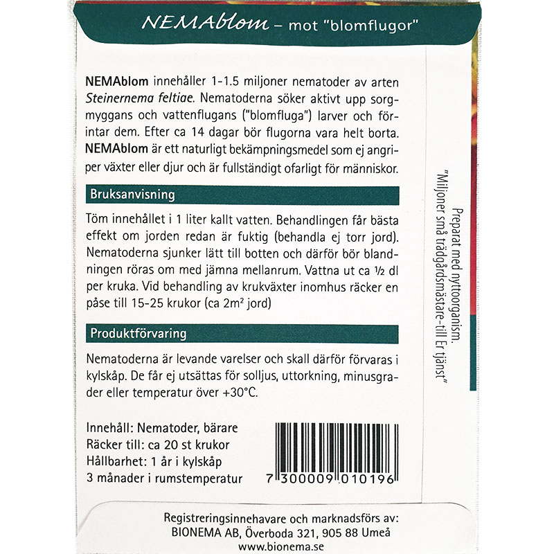 Nemablom mot sorgmyggor