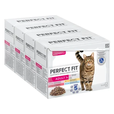 Perfect Fit Adult 1+ Pouches – Meat & Fish in Sauce