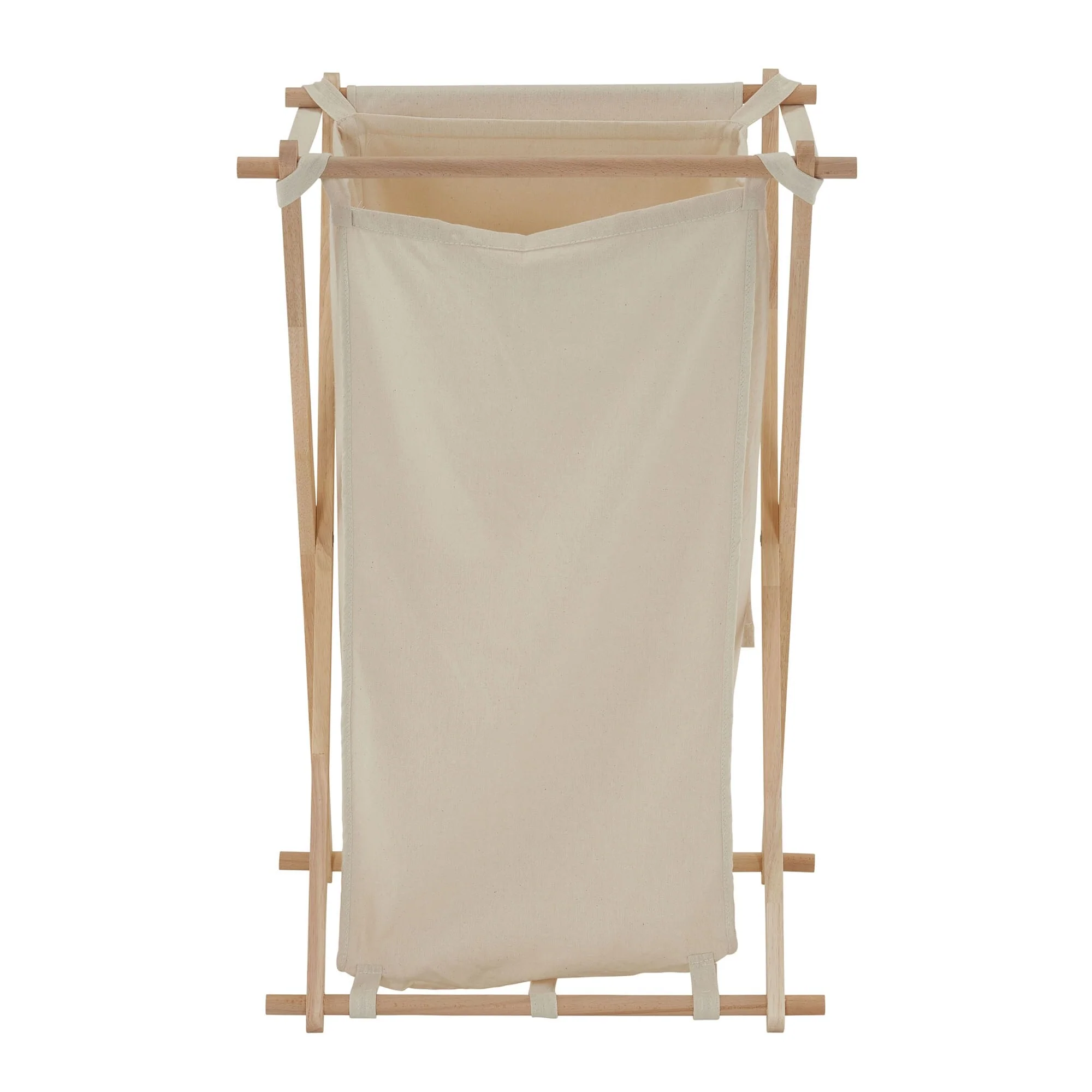 Household Essentials X-Frame Folding Wood Laundry Hamper - 17.0L x 19.0W x 30.0H