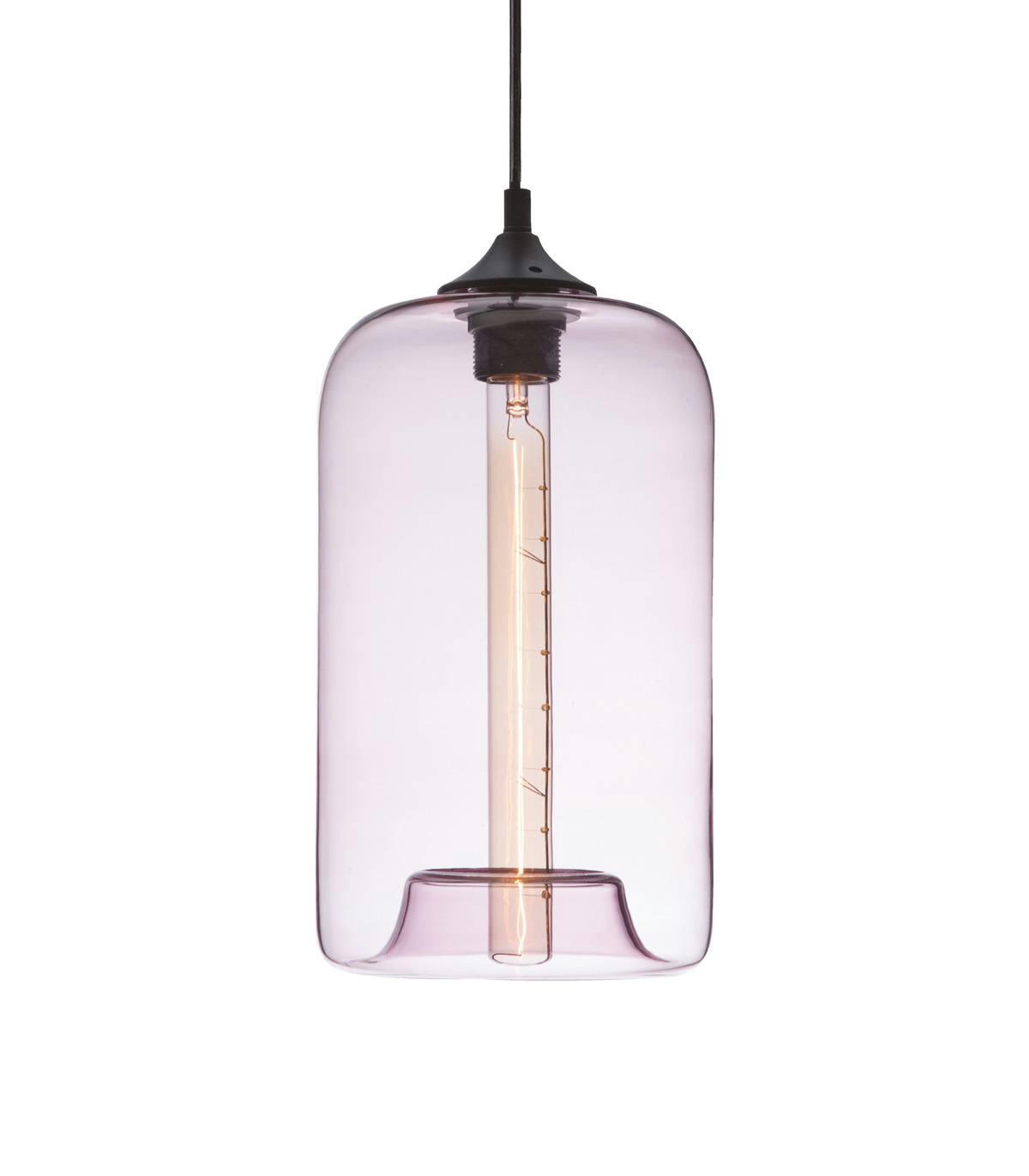 SOHO - Suspension en verre rose d. 18 cm