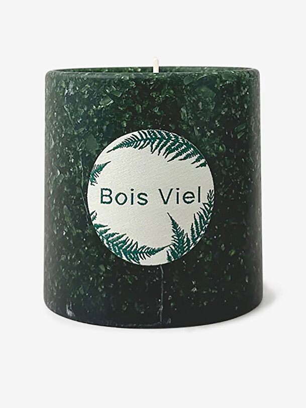 Bougie sous bois - bois vieil vert fonce