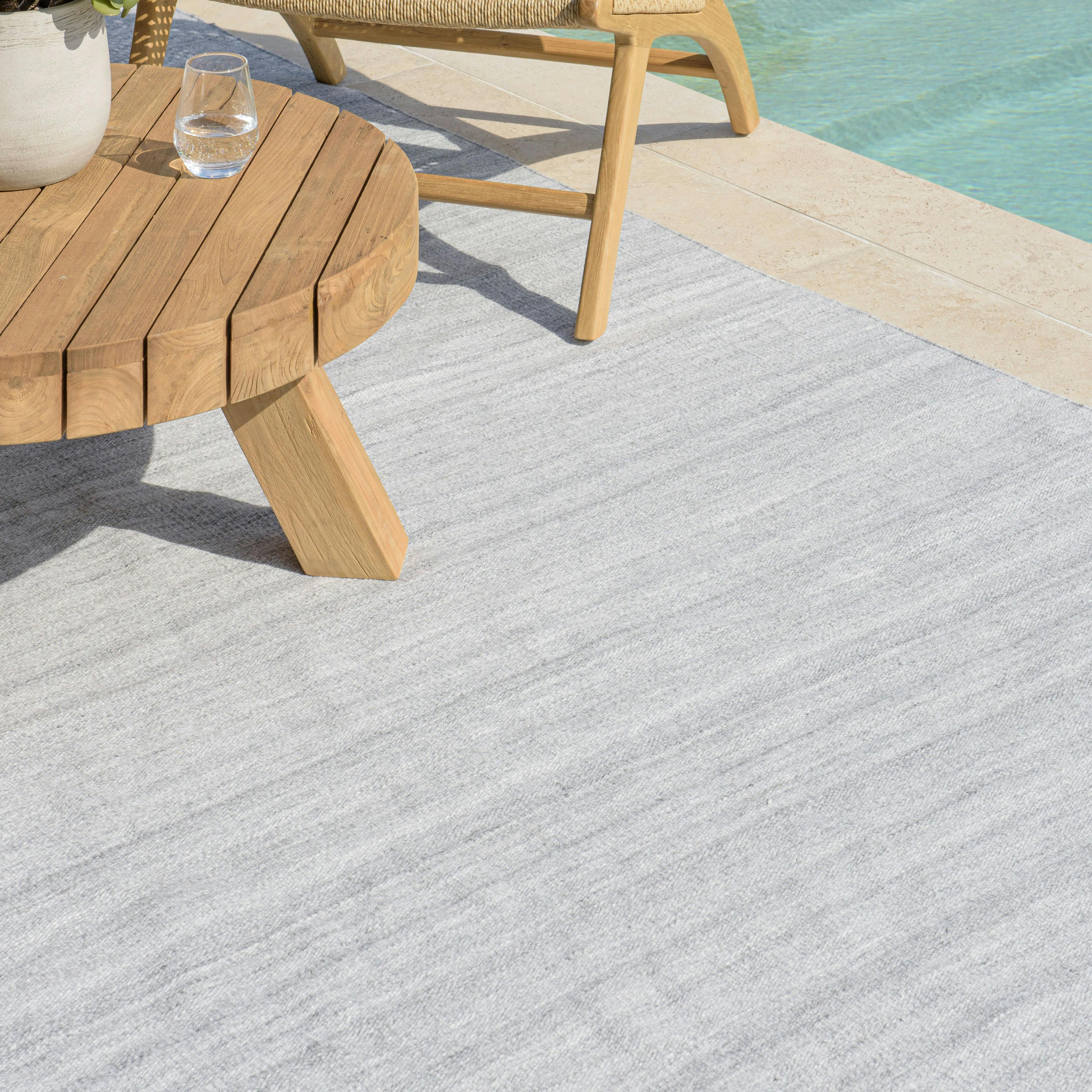 Tapis d’extérieur rectangulaire 200x290cm gris chiné COVINA