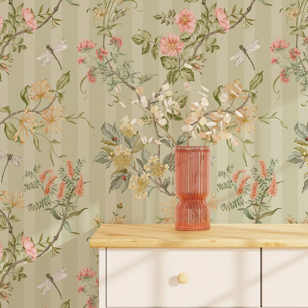 HOLDEN DECOR Papier peint intissé CAMBERLEY vert de gris