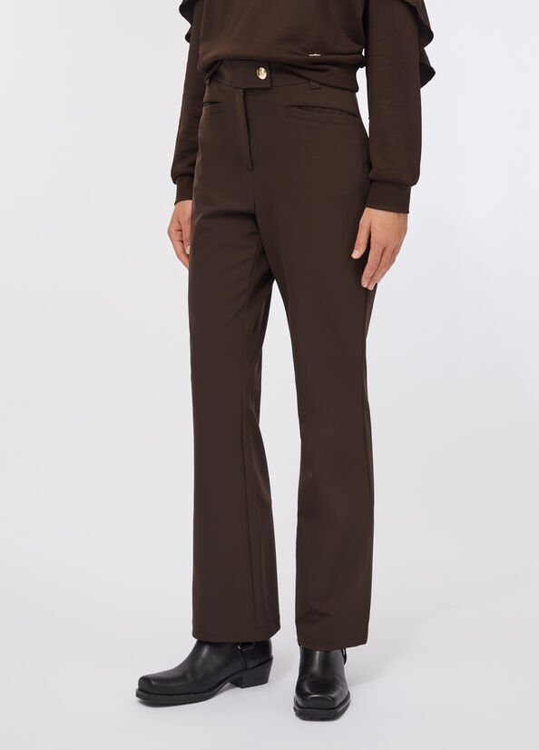 Pantaloni flare a vita alta