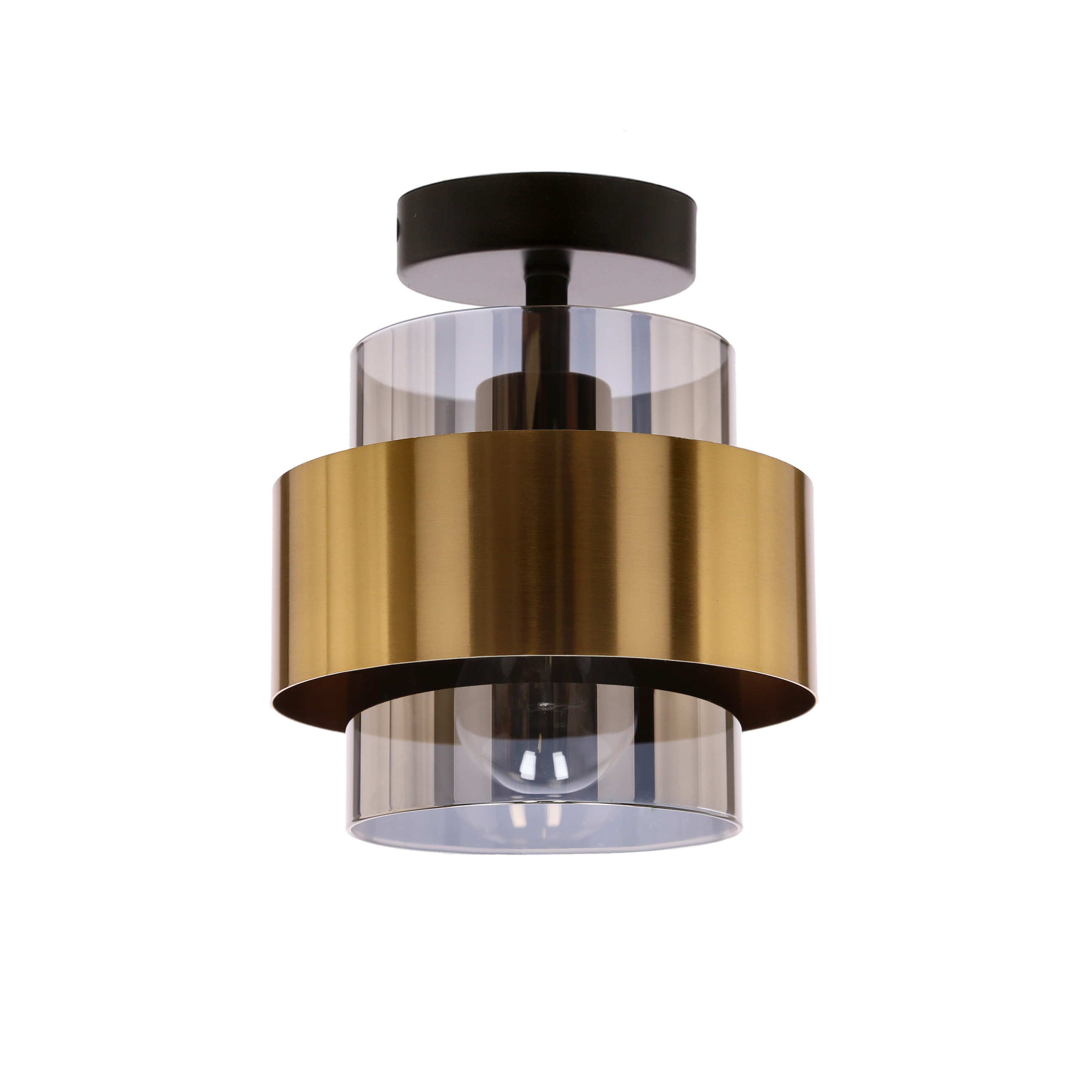 Lampa sufitowa czarno-złota SPIEGA 1xE27x60W wym: 22x18x18 cm Candellux