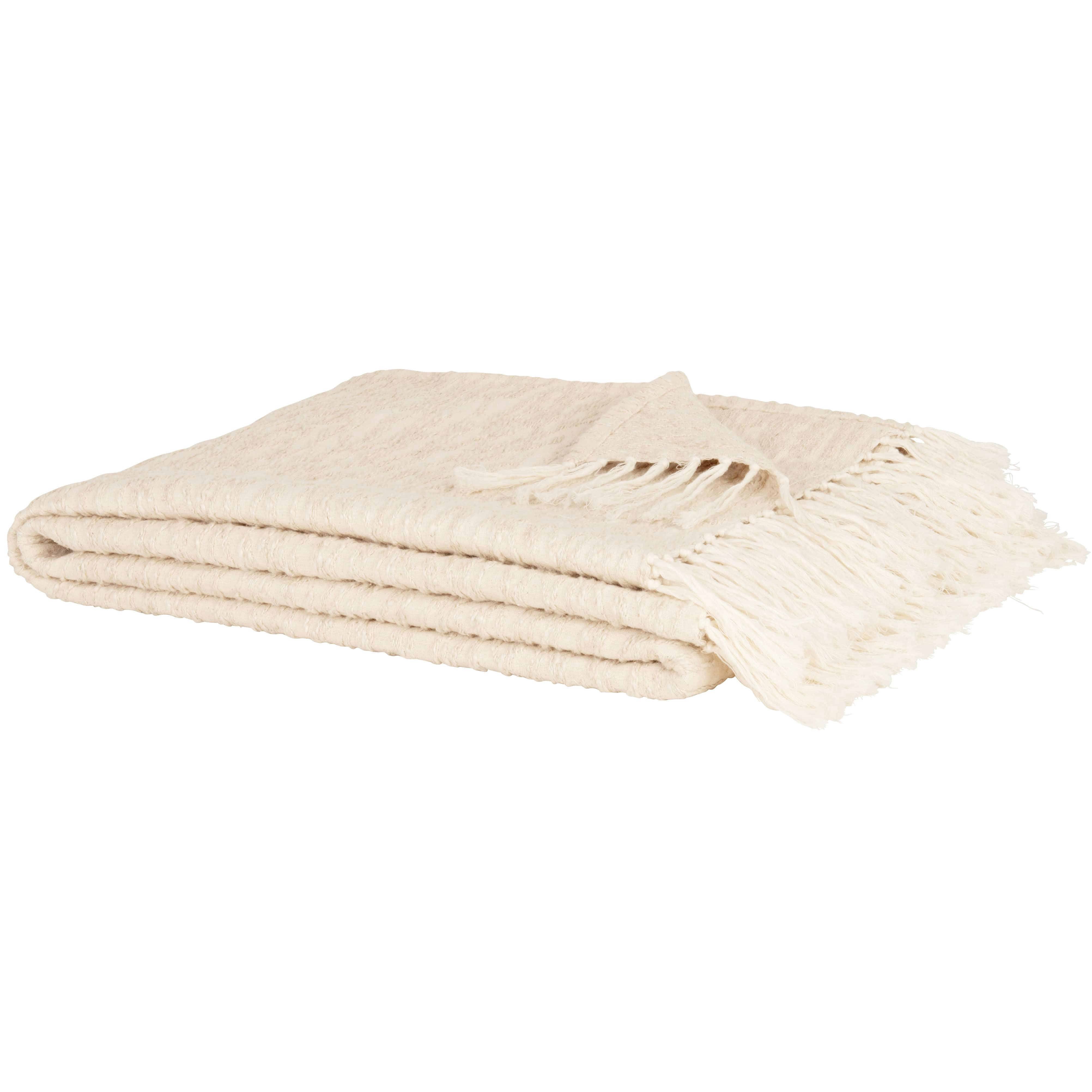 HAMIT - Plaid tissé jacquard gris 170x125