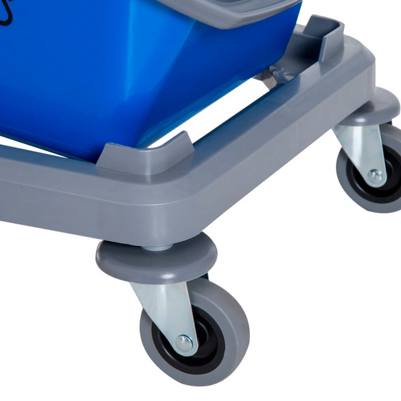 Reinigungswagen, max. Tragfähigkeit: 15 kg, blau/rot