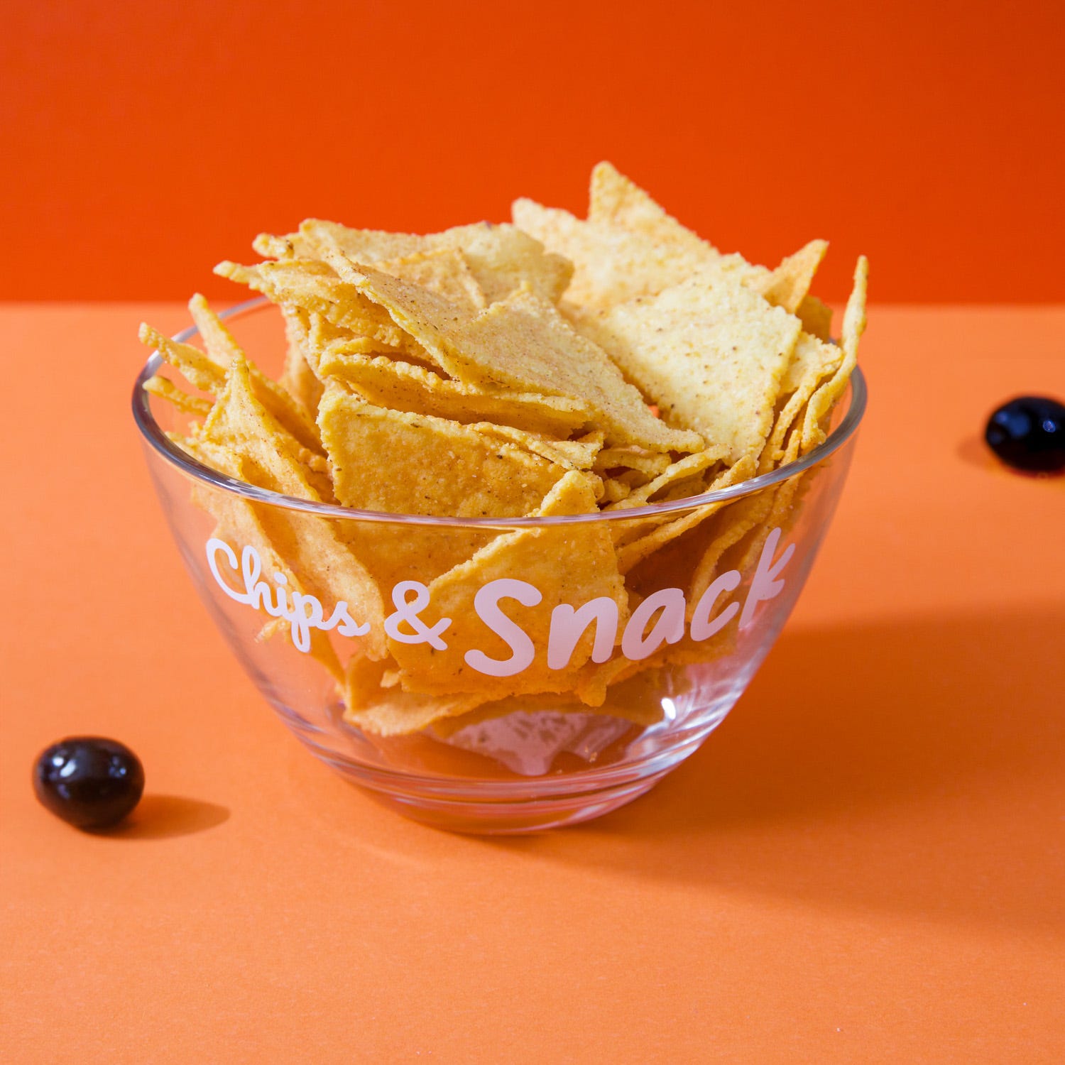 Coppetta vetro scritta Chips e Snack 680 ml