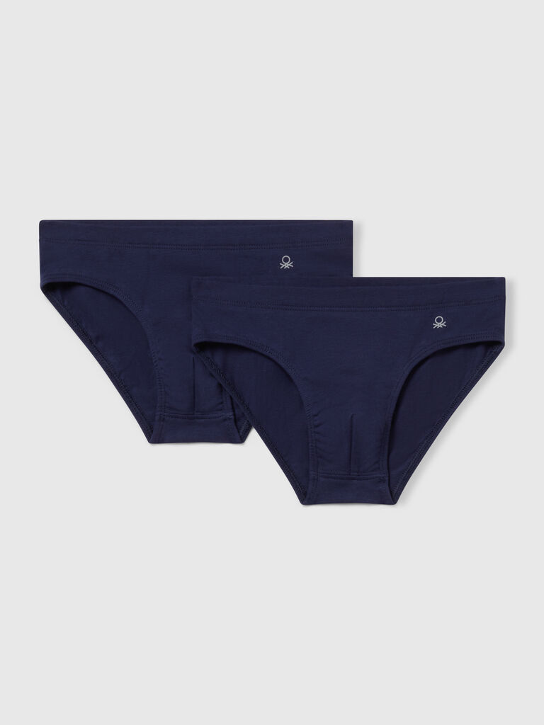 Two pairs of underwear in stretch cotton