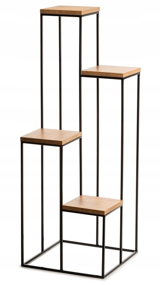 Nowoczesny kwietnik stojak 110 cm czarny LOFT