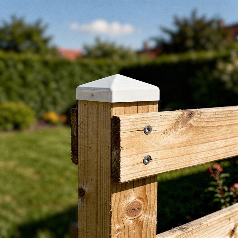STOLPEHATT NORDIC FENCE NORDIC 71X71 MM HVIT