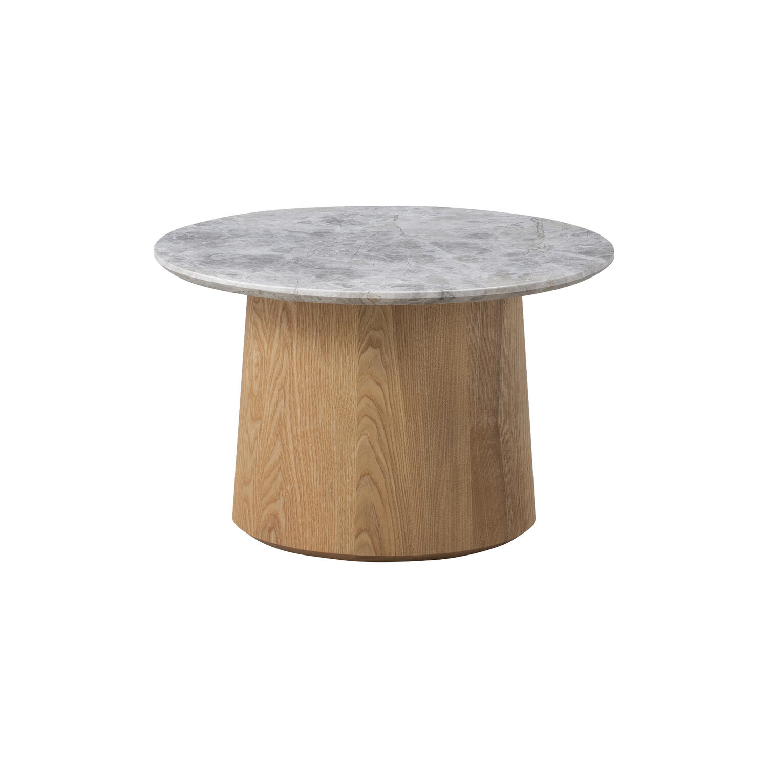 Niveau sofabord ø 45 cm, Tundra Grey/oiled ash