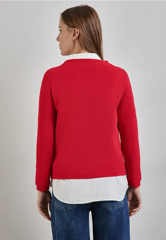 Turtleneck Struktur-Shirt