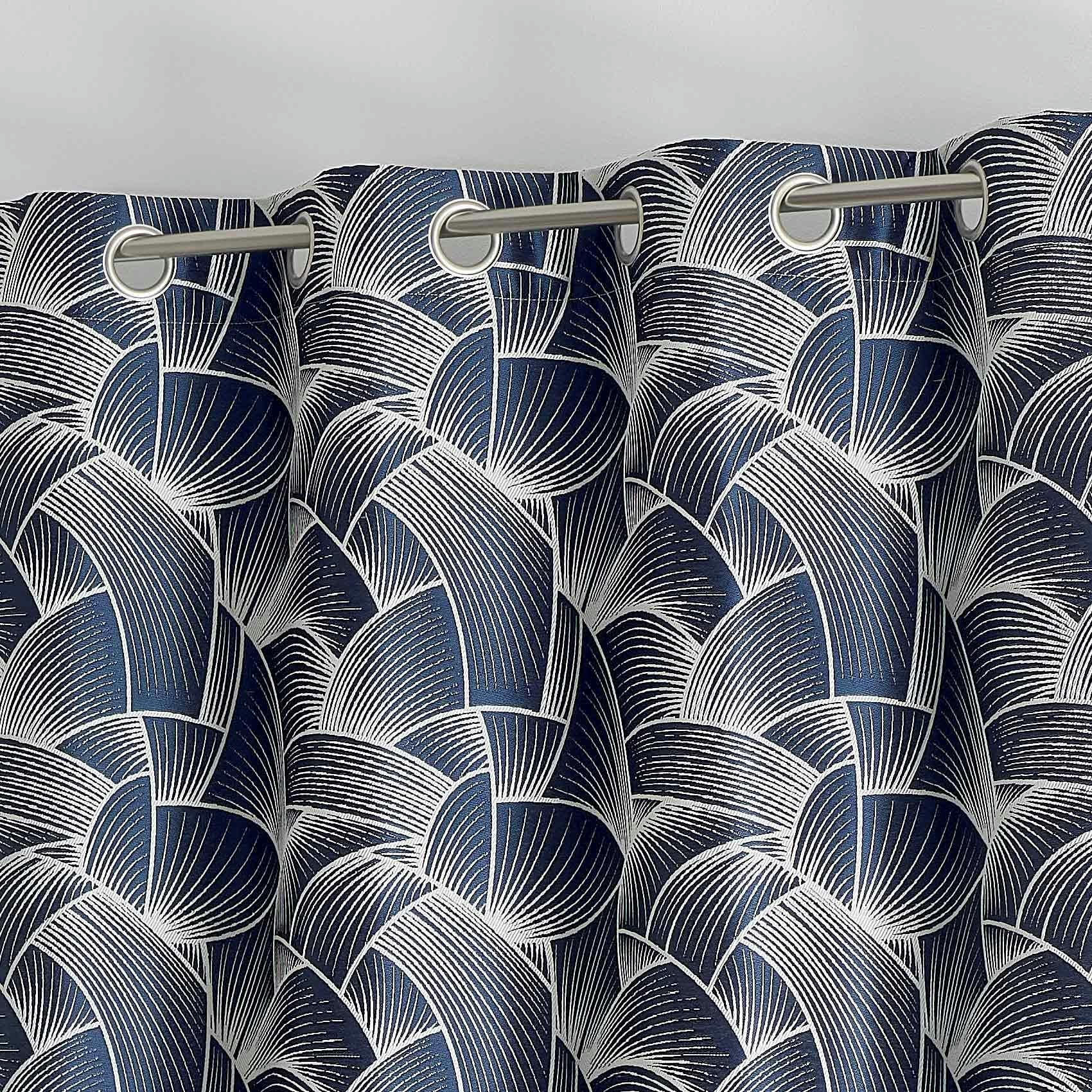 - Rideau d'ameublement à jacquard japonisant