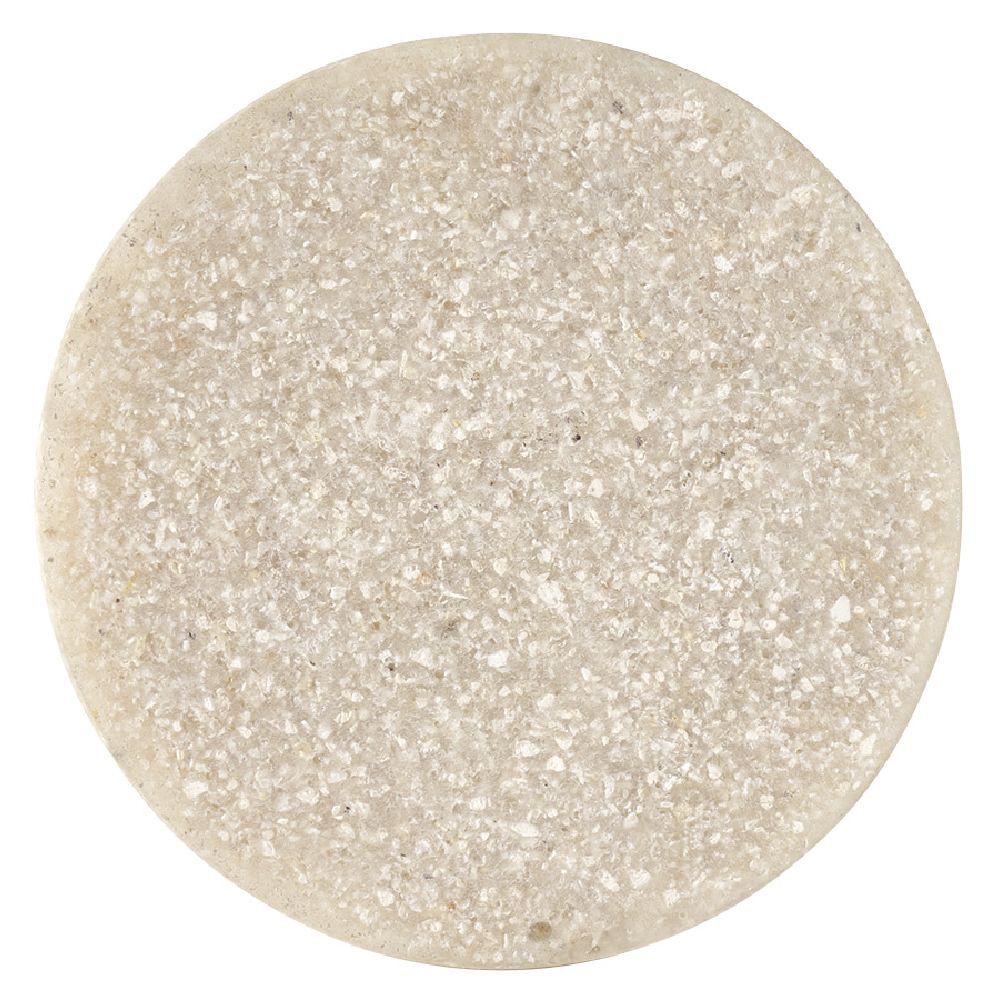 Patère murale ronde beige polyrésine Ø5cm
