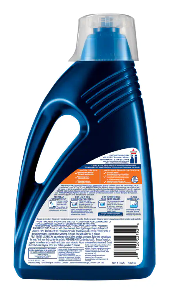 Bissell Oxy Clean + Refresh Febreze® Deep Clean Formula, Gain Scent, 1.77-L