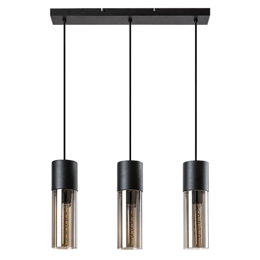 Lampa wisząca czarna-kolor dymny Ronno 3xE27x40W wym: 120x55x9 cm Rabalux