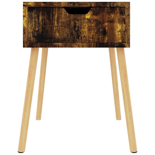 NNEVL Bedside Cabinet Smoked Oak 40x40x56 cm Chipboard