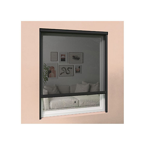 PACK ECO de 2 moustiquaires alu H145 cm x L130 cm Gris