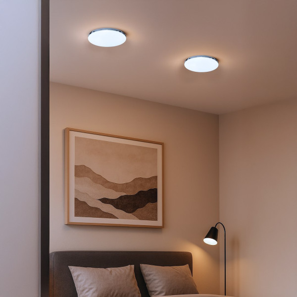 Plafon MAYAokrągły chromowany LED 1x10W 26cm 1000lm IP20 Milagro