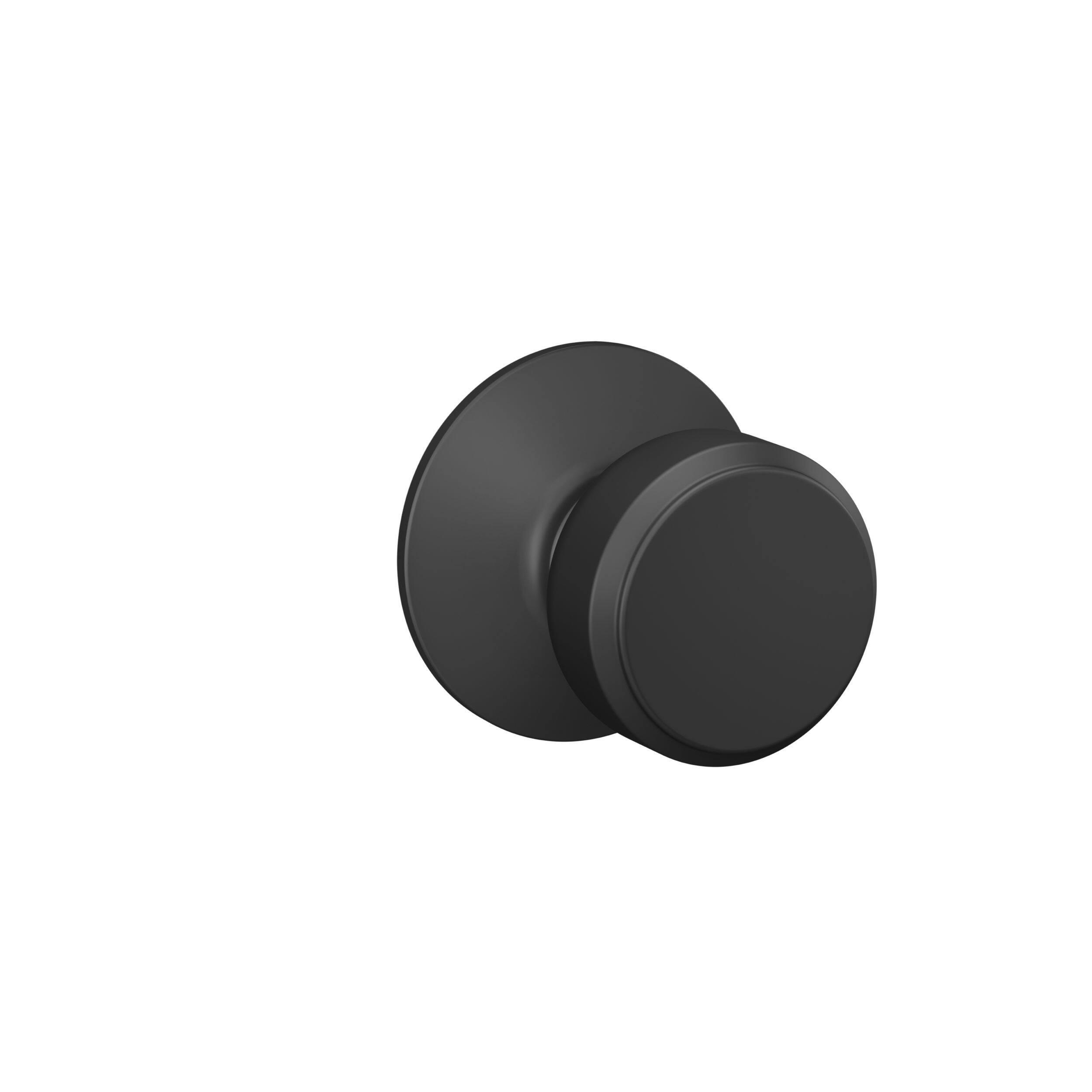 Schlage Bowery Passage Door Knob Lock Set, Matte Black