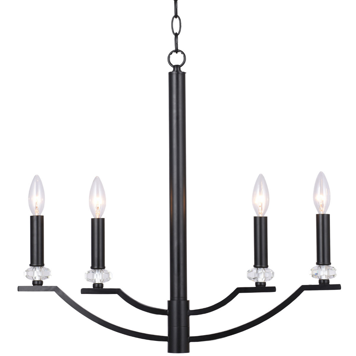 Lampa wisząca czarna HIMS 4xE14x12W wym: 125x54x58 cm Polux