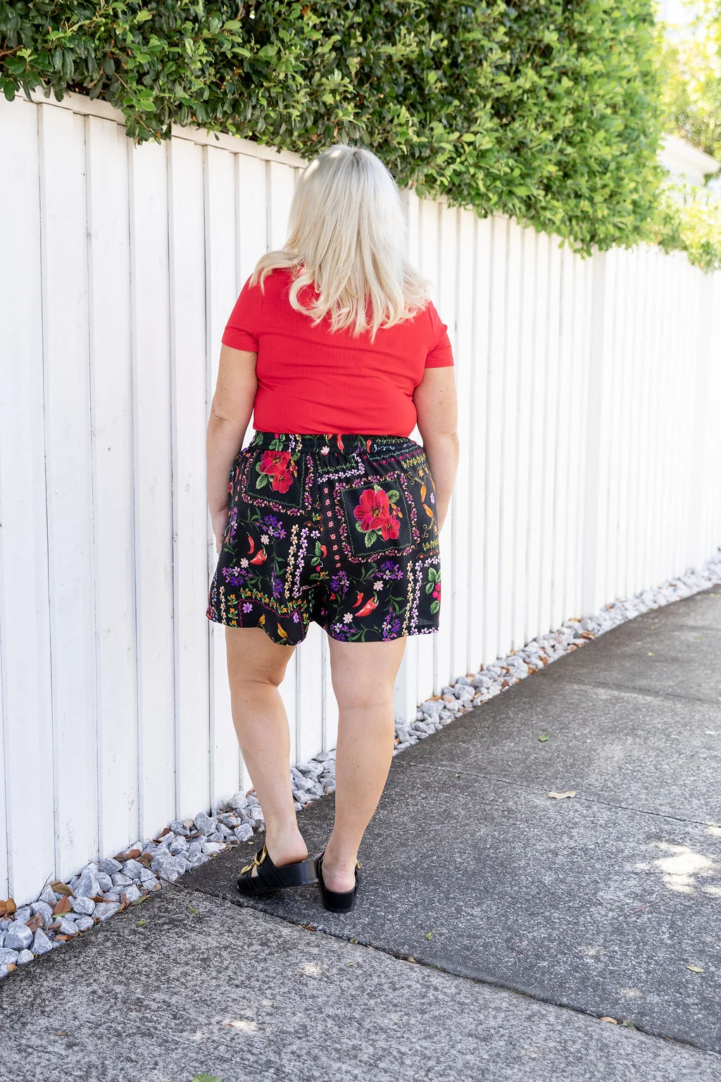 Billi Rib Tee in Red