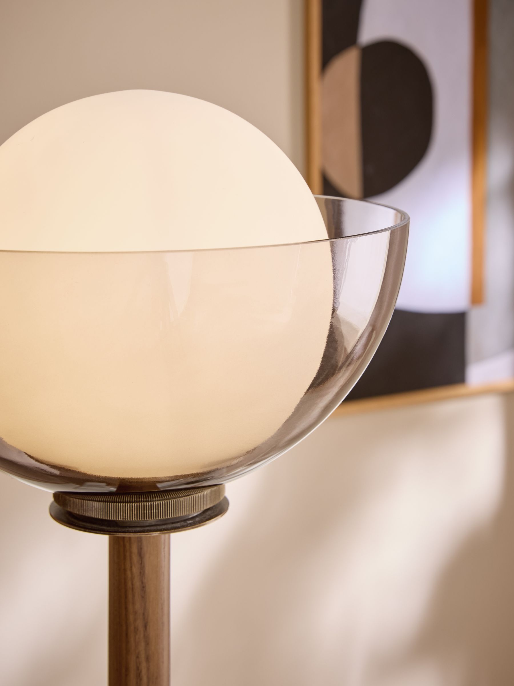 Layla Floor Lamp in Dark Wood