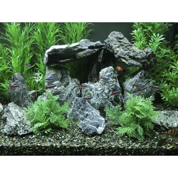 Aquariendekoration, Canyon Rock, Stein, grau