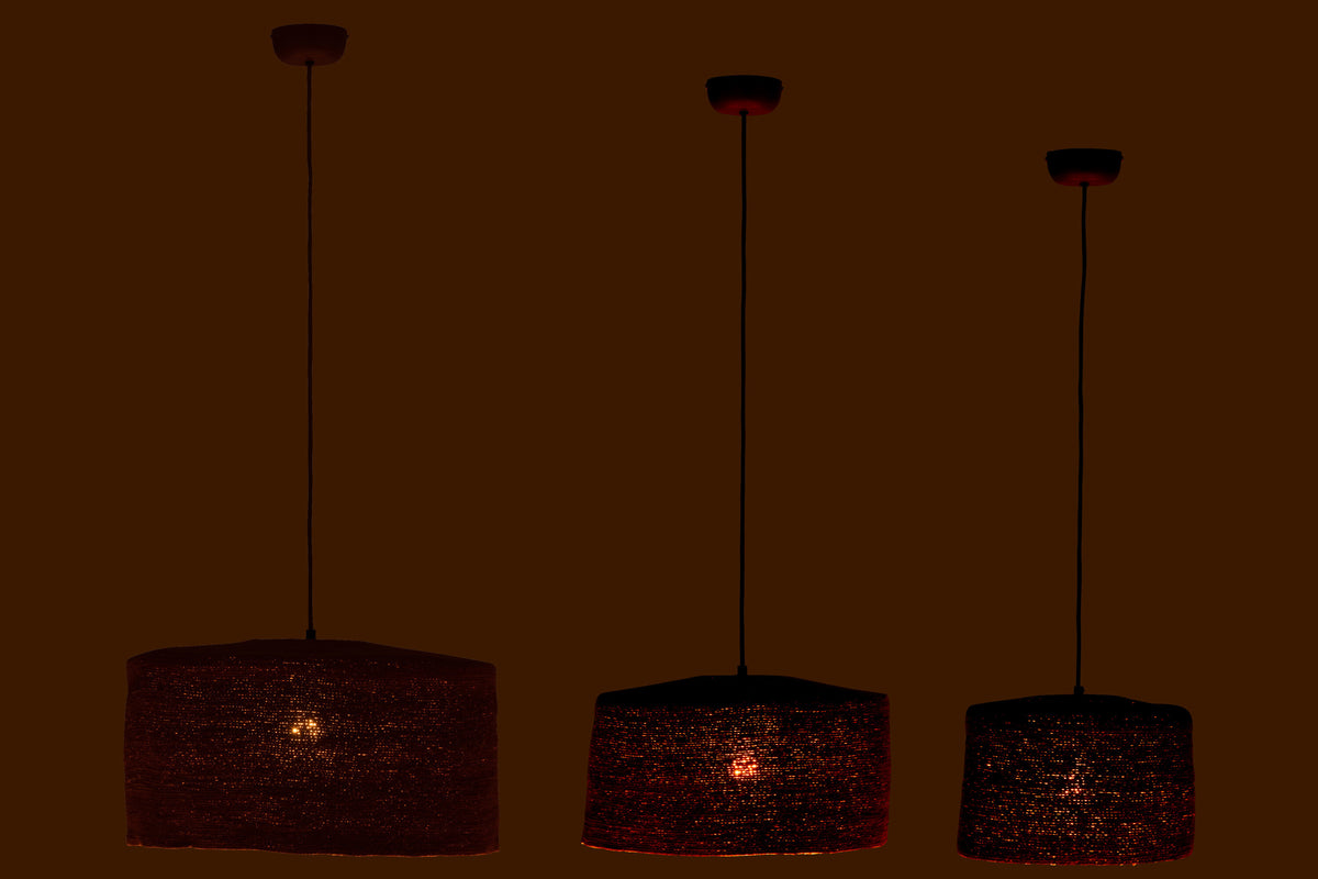 J-Line hanglamp Moonj - gras - roest - 3 stuks