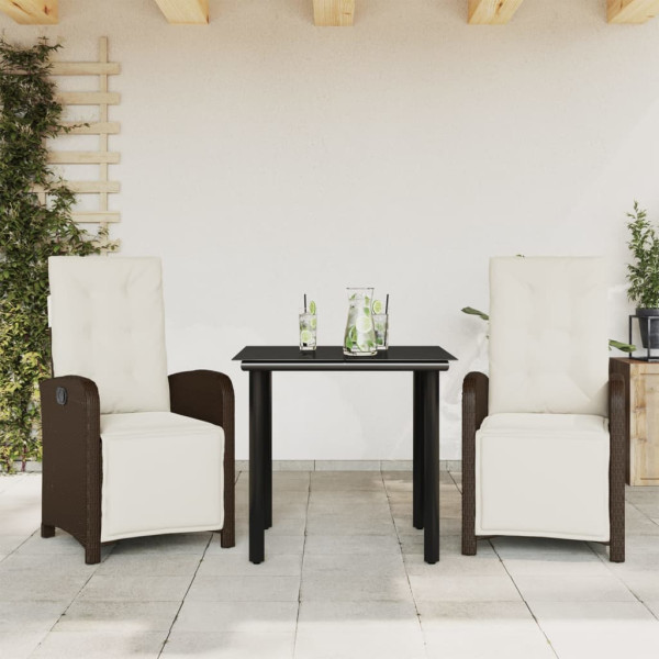 Zestaw Mebli Ogrodowych Bistro Stół Krzesła Rattan Poduszki Do Ogrodu